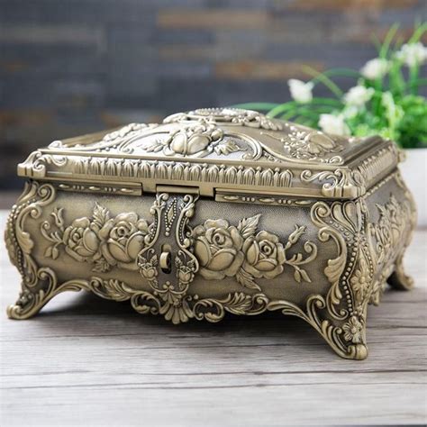 pot metal jewelry box|vintage metal jewelry boxes.